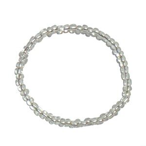 3 FOR $20 HANDCRAFTED Clear Seed Beaded Bracelet